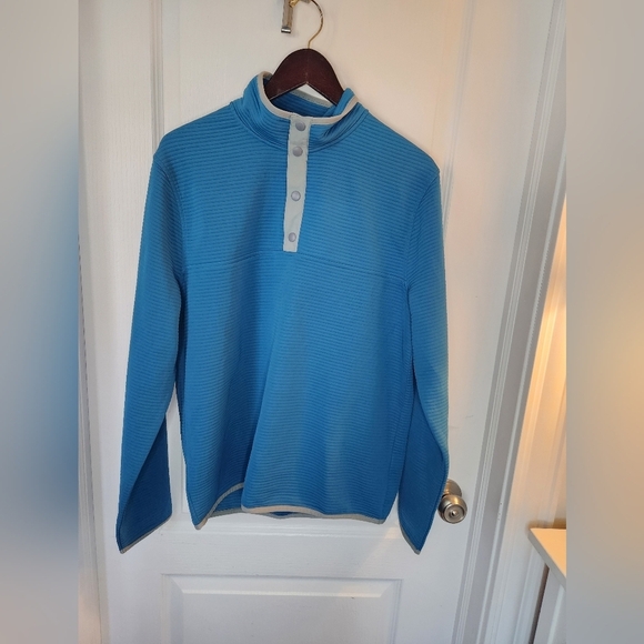 NWT Blue Quarter-Button Men's J.Crew Sweater Size Medium - Picture 1 of 5